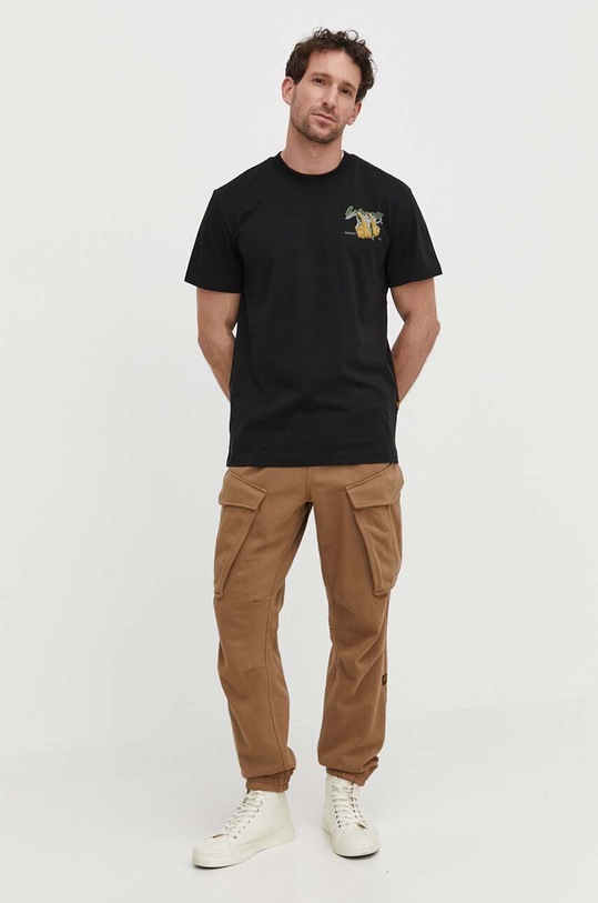 Bavlnené tričko G-Star D24423.336 čierna SS24