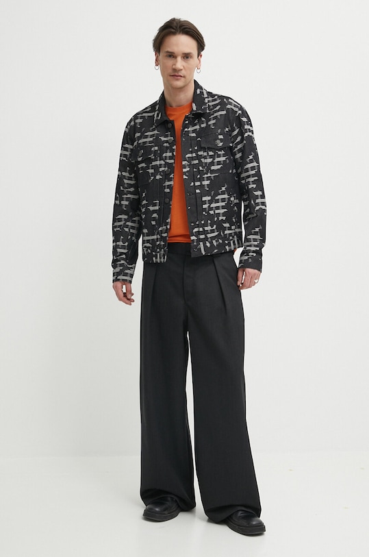 G-Star t-shirt bawełniany D24431.C372 pomarańczowy SS24