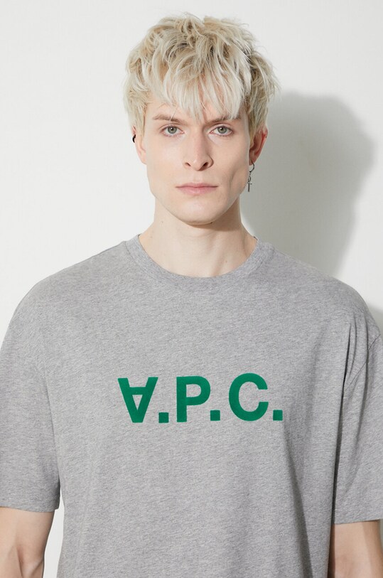 A.P.C. cotton t-shirt T-Shirt River COFDW.H26324.PLB gray