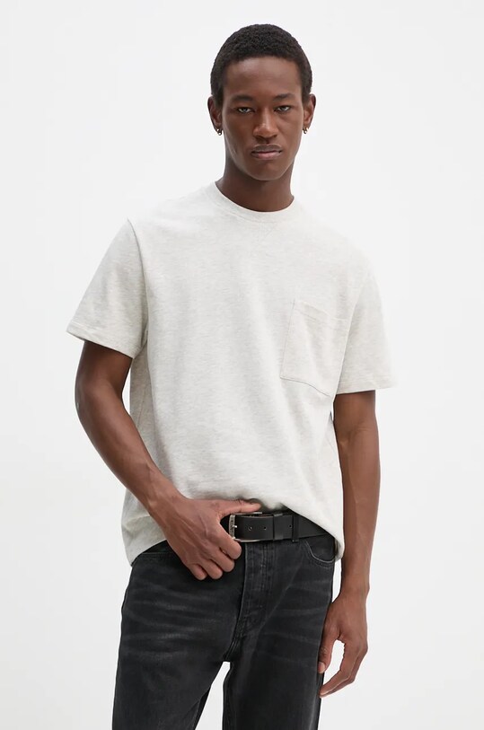 Хлопковая футболка A.P.C. T-Shirt Johnny хлопок серый COGWU.H26321.PAA