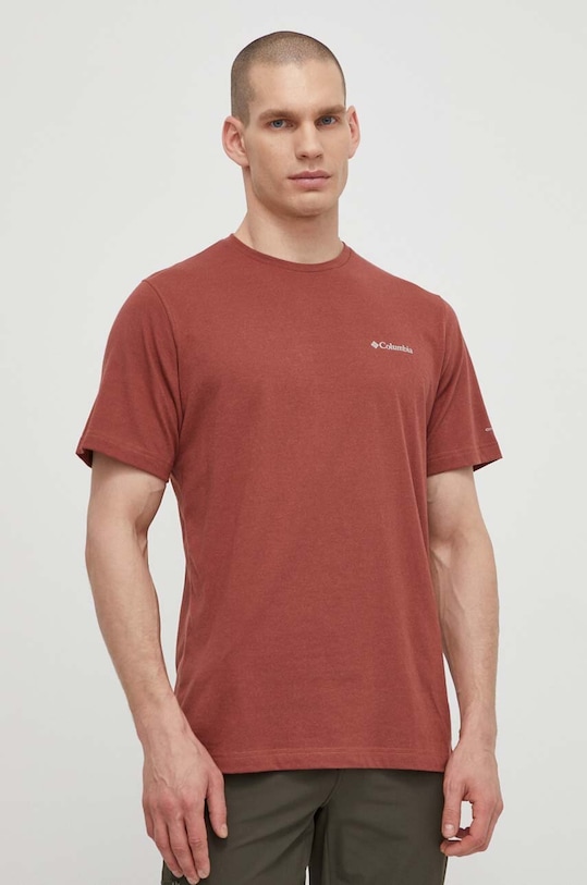 Columbia t-shirt sportowy Thistletown Hills bordowy 1990751