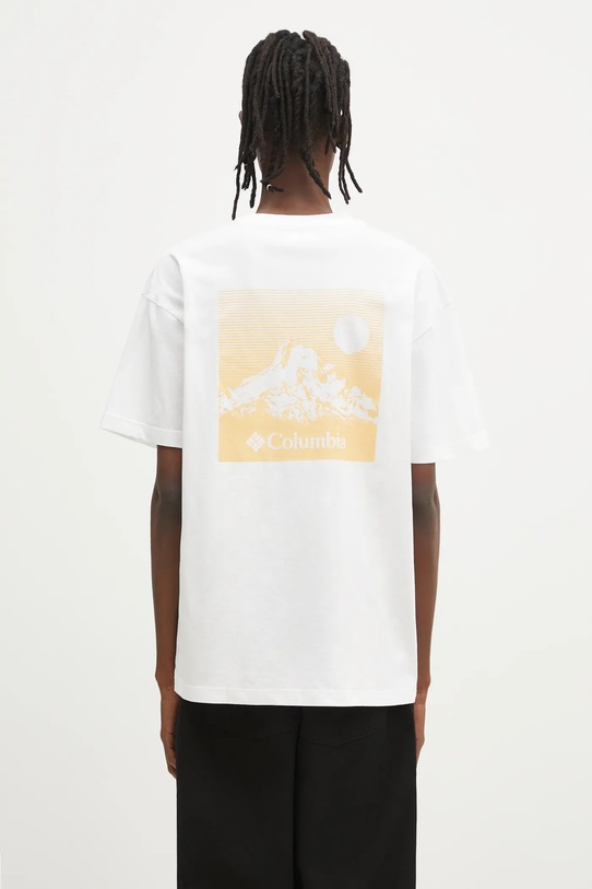 Хлопковая футболка Columbia Black Butte печать белый 2071701