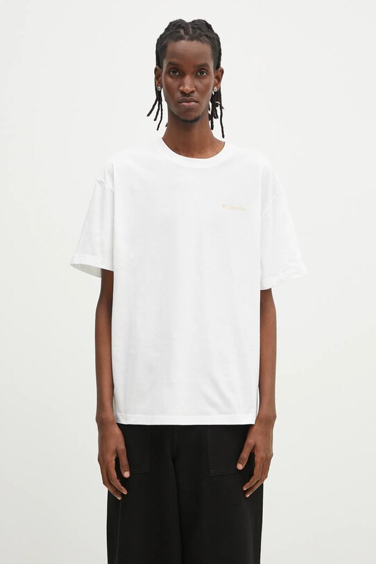 Одежда Хлопковая футболка Columbia Black Butte 2071701 белый