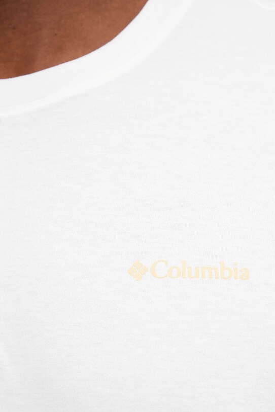 Columbia tricou din bumbac Black Butte 2071701 alb