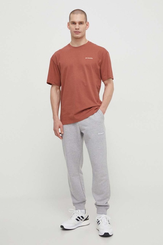 Columbia tricou din bumbac Black Butte 2071701 rosu SS25