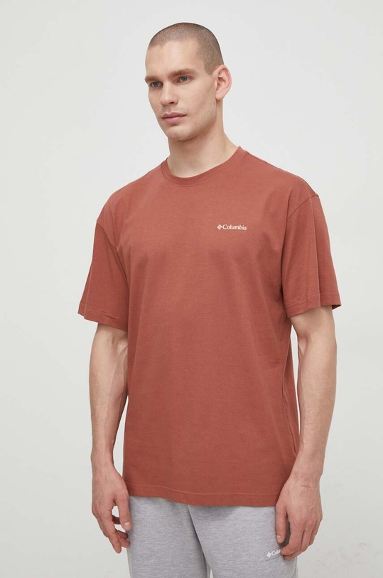 Îmbrăcăminte Columbia tricou din bumbac Black Butte 2071701 rosu