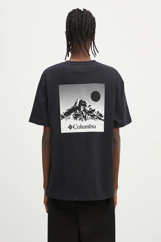 Odzież Columbia t-shirt bawełniany Black Butte 2071701 czarny