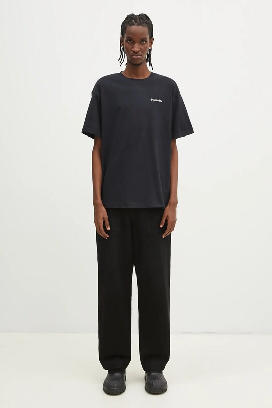 Columbia t-shirt bawełniany Black Butte 2071701 czarny