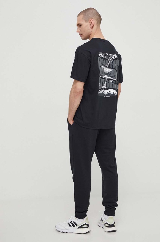 Columbia t-shirt bawełniany Black Butte nadruk czarny 2071701