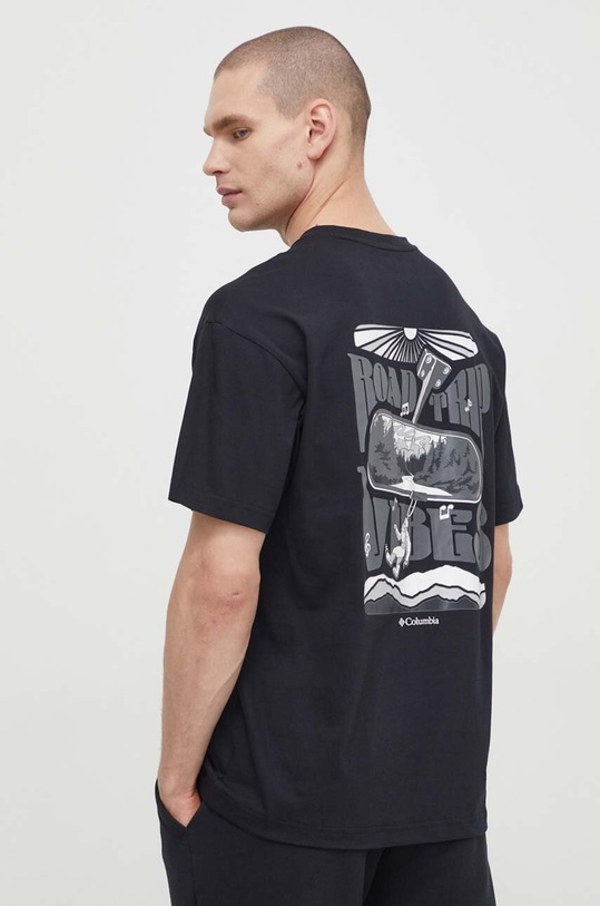Odzież Columbia t-shirt bawełniany Black Butte 2071701 czarny