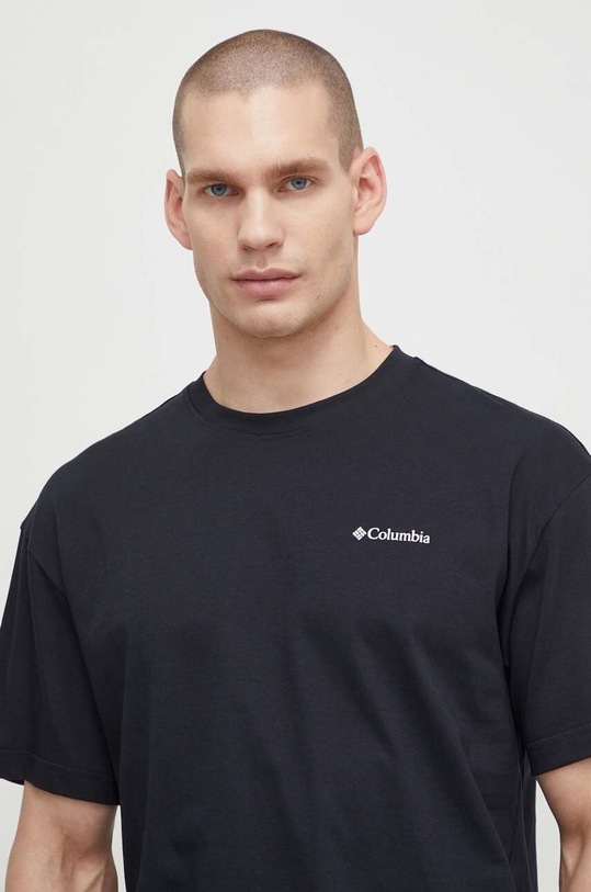 Columbia t-shirt bawełniany Black Butte czarny 2071701