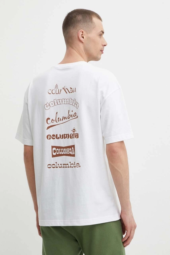 Columbia t-shirt Burnt Lake pozostałe biały 2071711