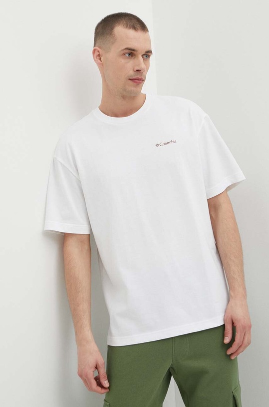 Ρούχα Μπλουζάκι Columbia Burnt Lake 2071711 λευκό