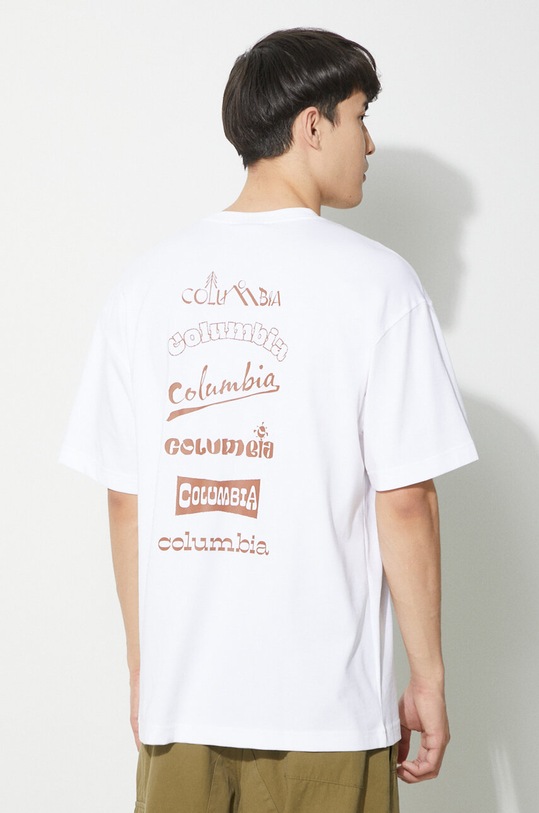 Clothing Columbia t-shirt Burnt Lake 2071711 white