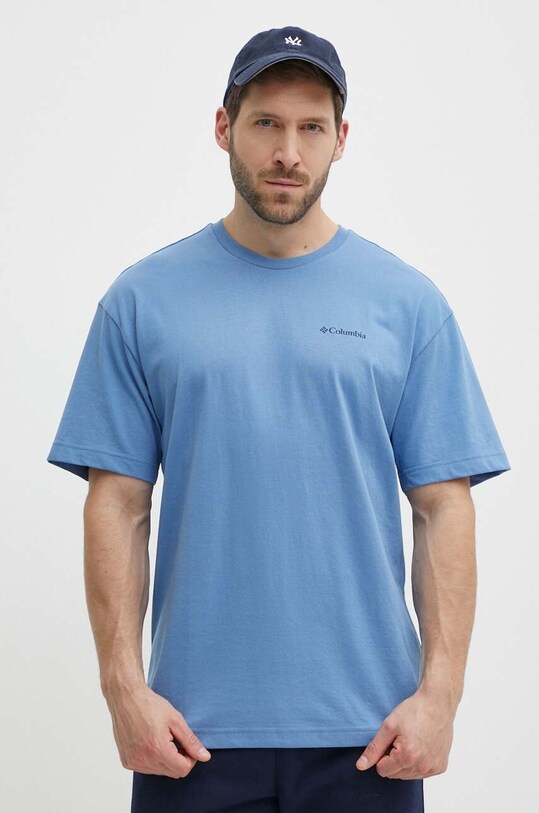 Columbia tricou Burnt Lake 2071711 albastru SS24