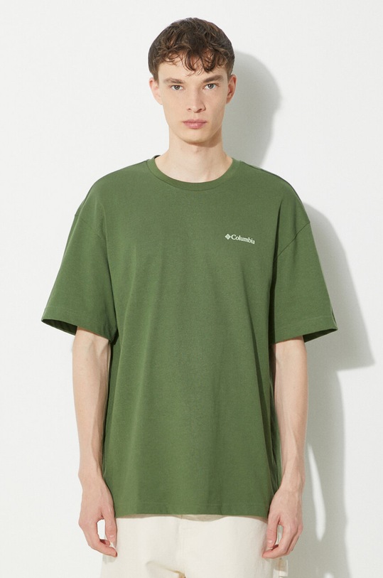 Columbia t-shirt Burnt Lake 2071711 zielony SS24