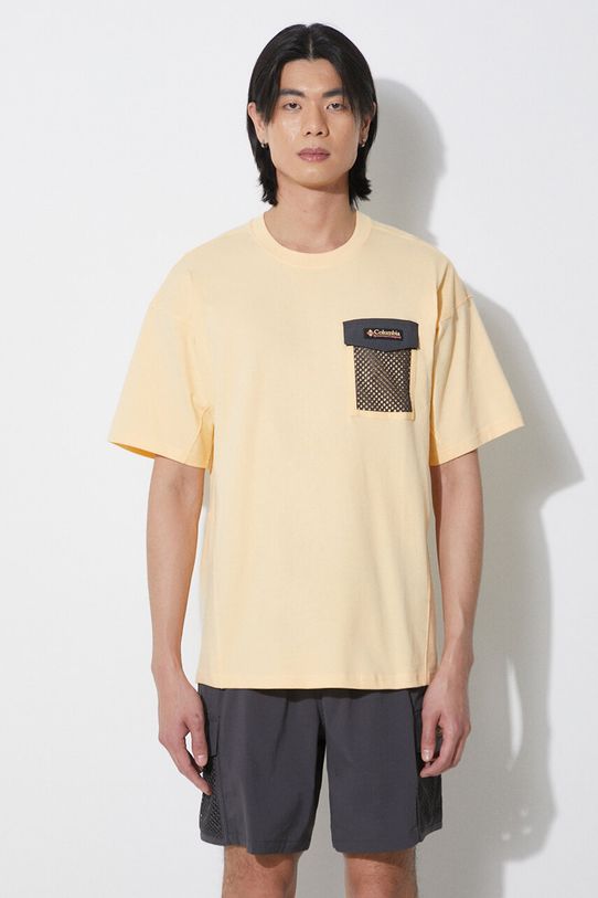 Columbia cotton t-shirt Painted Peak cotton yellow 2074481