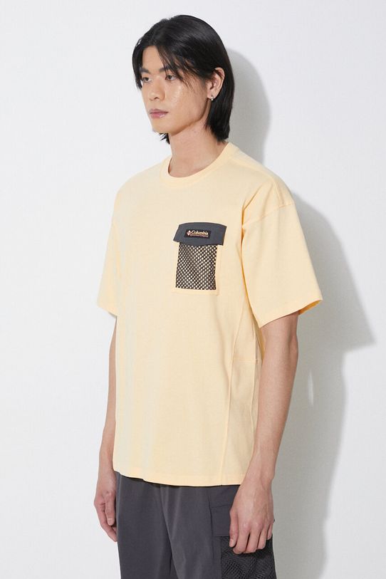 Βαμβακερό μπλουζάκι Columbia Painted Peak κίτρινο 2074481