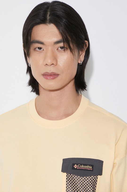 Columbia cotton t-shirt Painted Peak 2074481 yellow