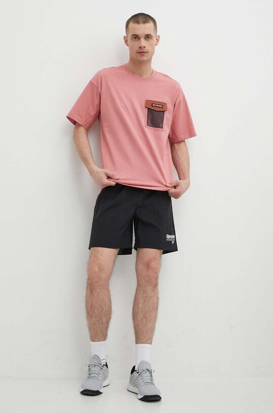 Columbia t-shirt bawełniany Painted Peak 2074481 różowy SS24