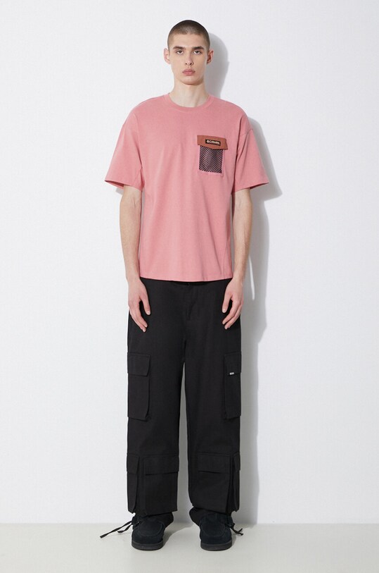 Bavlněné tričko Columbia Painted Peak 2074481 růžová SS24