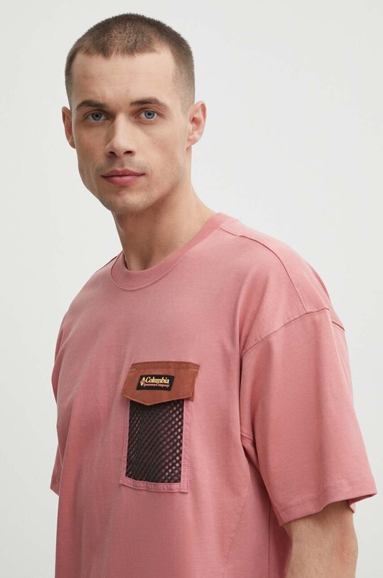 Columbia t-shirt bawełniany Painted Peak różowy 2074481