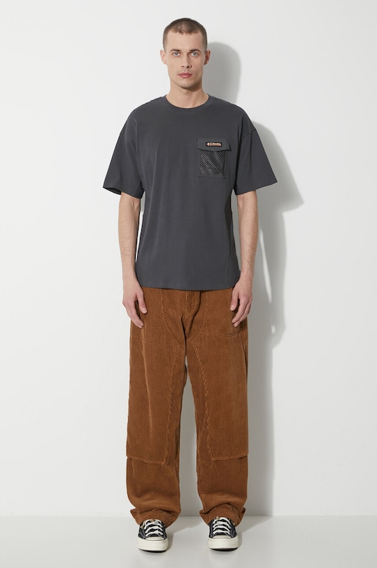 Бавовняна футболка Columbia Painted Peak 2074481 сірий SS24