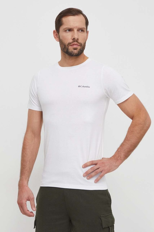 Odzież Columbia t-shirt bawełniany Rapid Ridge 1934824. biały