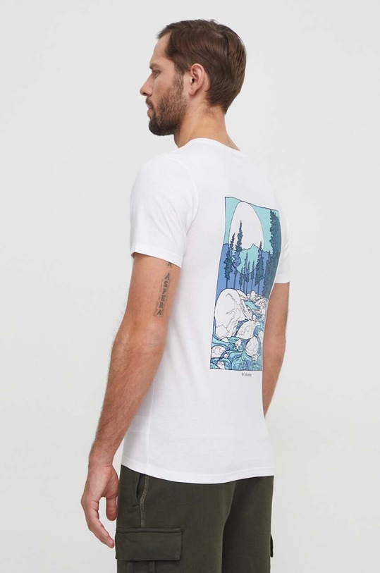 Columbia t-shirt bawełniany Rapid Ridge biały 1934824.
