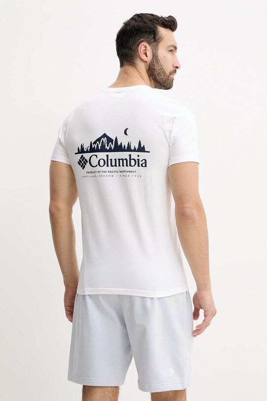 Хлопковая футболка Columbia Rapid Ridge хлопок белый 1934824.