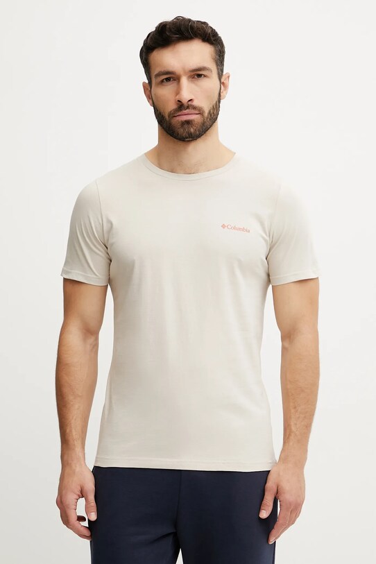 Îmbrăcăminte Columbia tricou din bumbac Rapid Ridge 1934824. bej