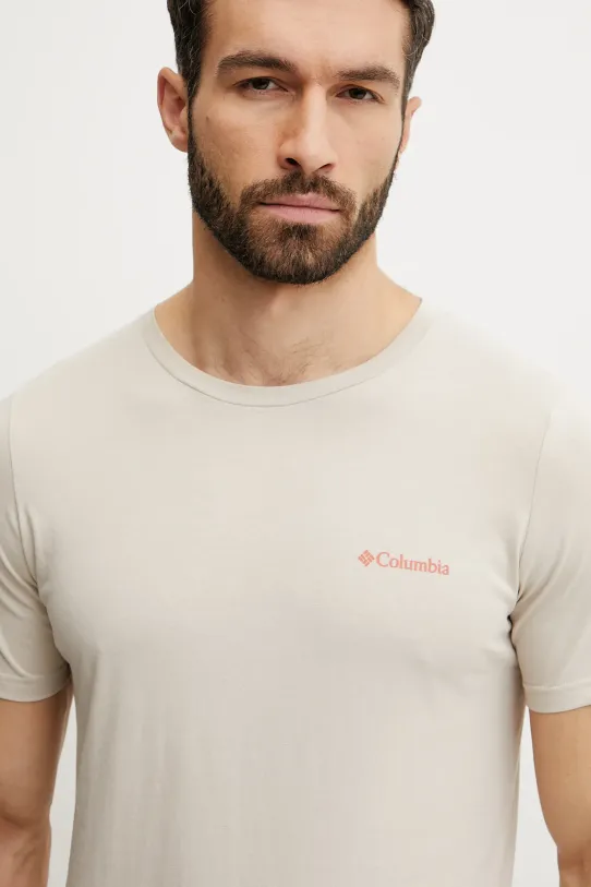Columbia t-shirt in cotone Rapid Ridge beige 1934824.