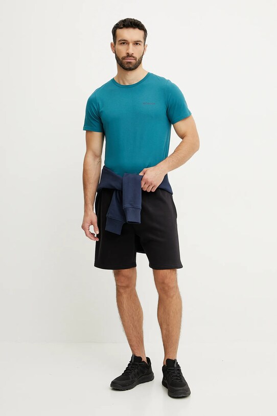 Columbia t-shirt bawełniany Rapid Ridge 1934824. turkusowy SS25
