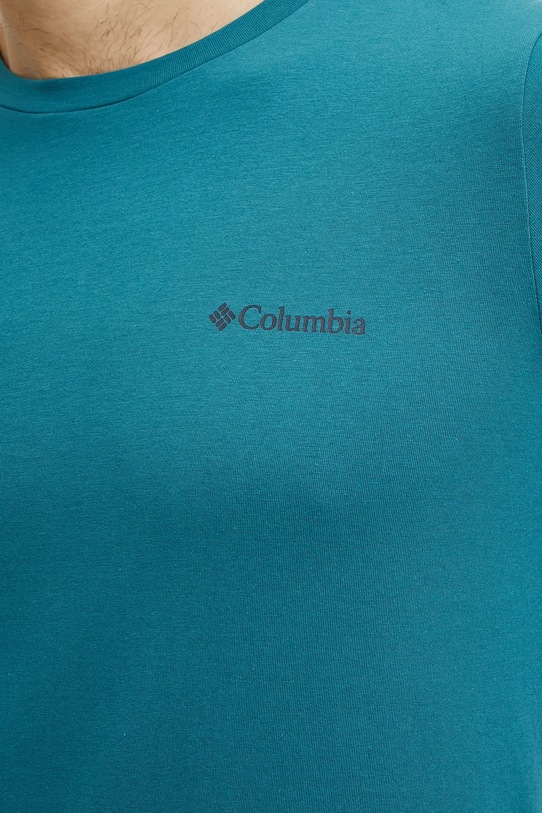 Columbia t-shirt bawełniany Rapid Ridge 1934824. turkusowy
