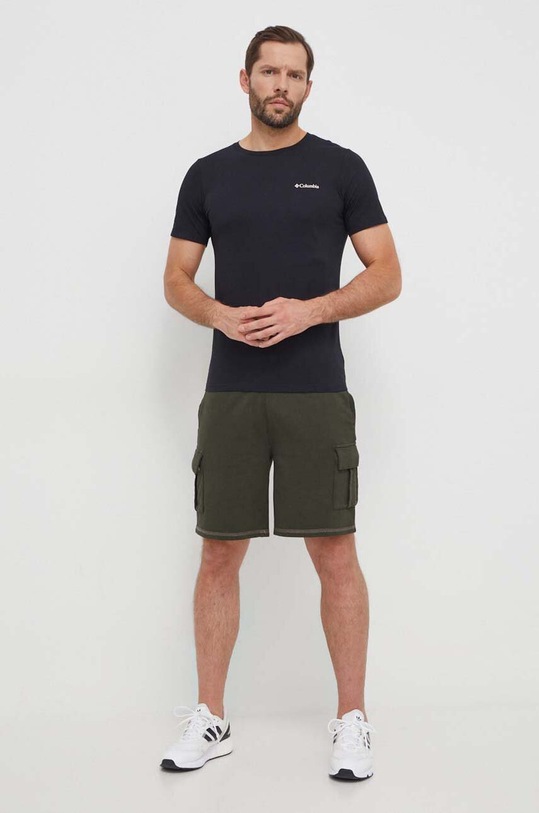 Columbia t-shirt bawełniany Rapid Ridge 1934824. czarny SS25
