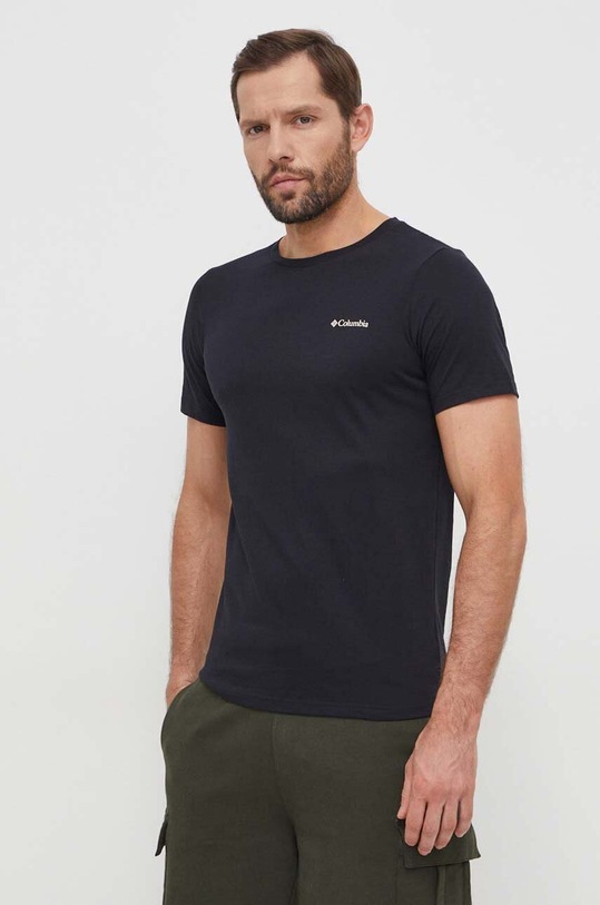 Odzież Columbia t-shirt bawełniany Rapid Ridge 1934824. czarny