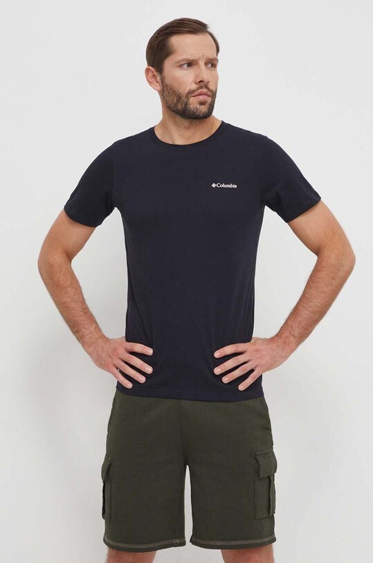 Odzież Columbia t-shirt bawełniany Rapid Ridge 1934824. czarny