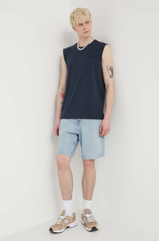 Superdry t-shirt bawełniany M6010820A.98T granatowy SS24