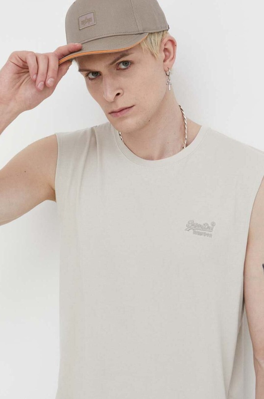 Bavlněné tričko Superdry béžová M6010820A.1LC