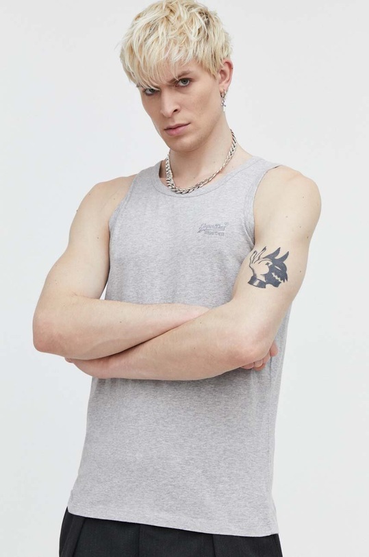 Superdry t-shirt bawełniany bawełna szary M6010819A.07Q