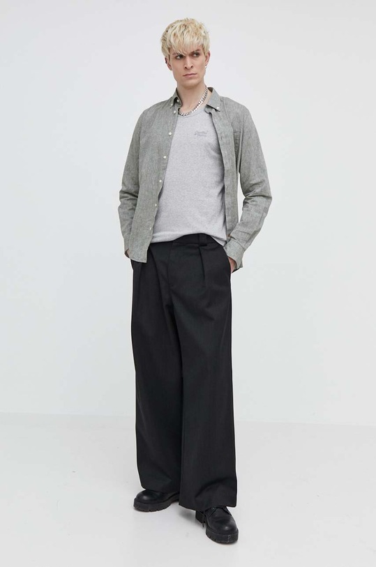 Superdry t-shirt bawełniany M6010819A.07Q szary SS24