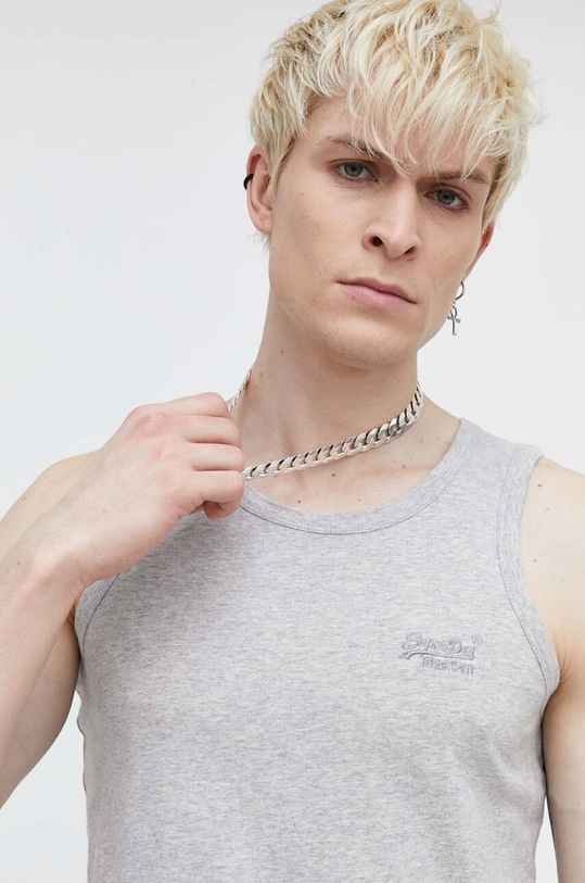 Superdry t-shirt bawełniany szary M6010819A.07Q