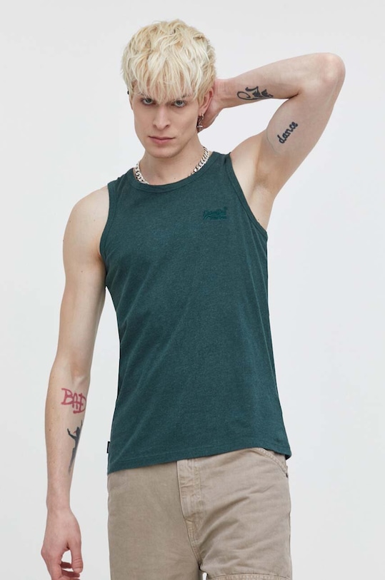 Bavlněné tričko Superdry zelená M6010819A.R6T