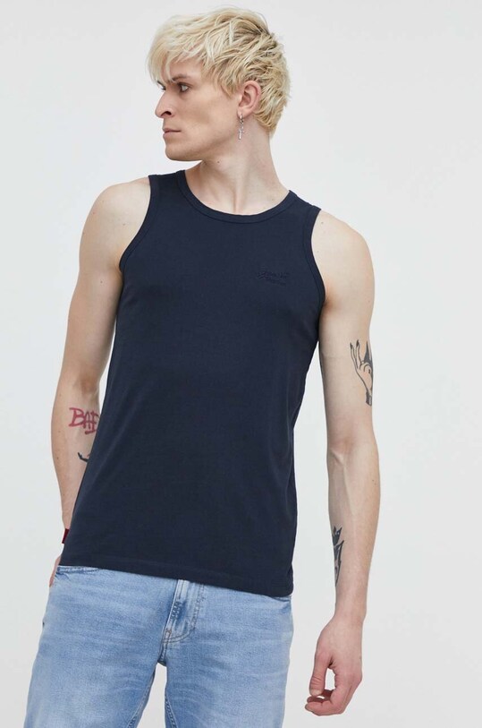 Хлопковая футболка Superdry тёмно-синий M6010819A.98T