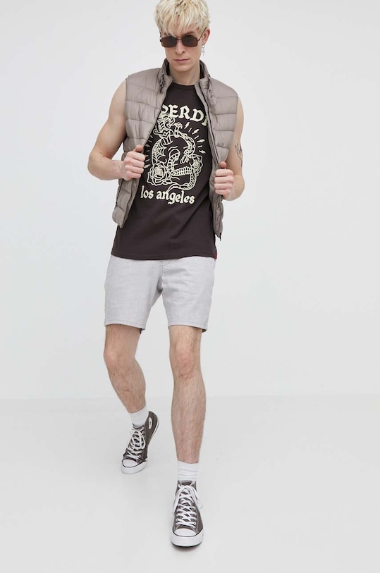 Superdry t-shirt bawełniany M6010817A.AWF szary SS24