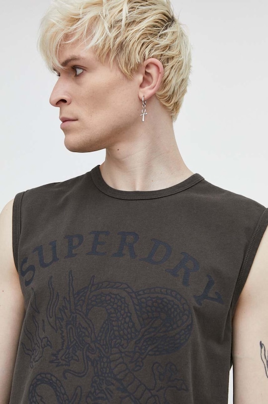 Pamučna majica Superdry zelena M6010817A.06A