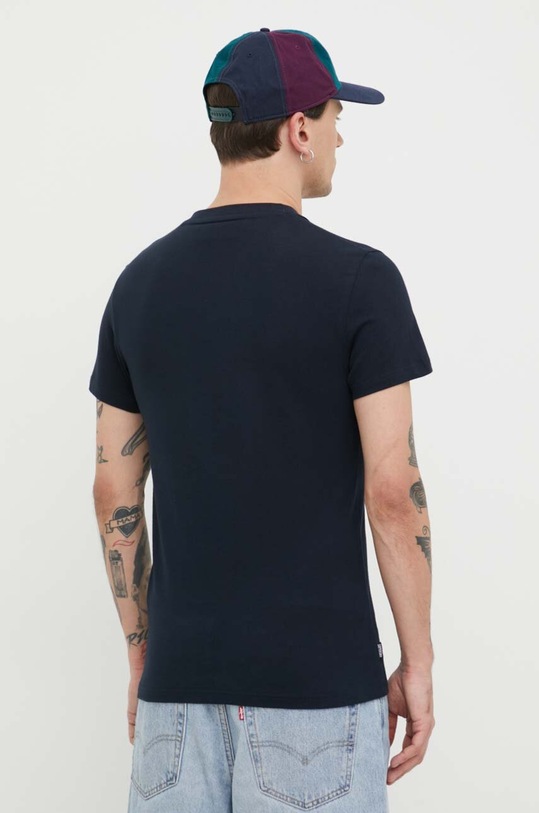 Oblečenie Bavlnené tričko Superdry M1011170E.98T tmavomodrá