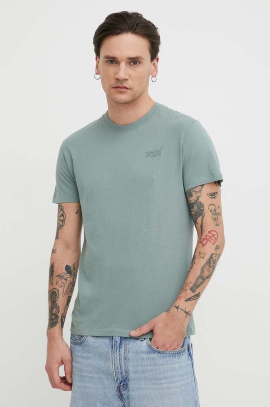Bavlnené tričko Superdry zelená M1011927A.WDY