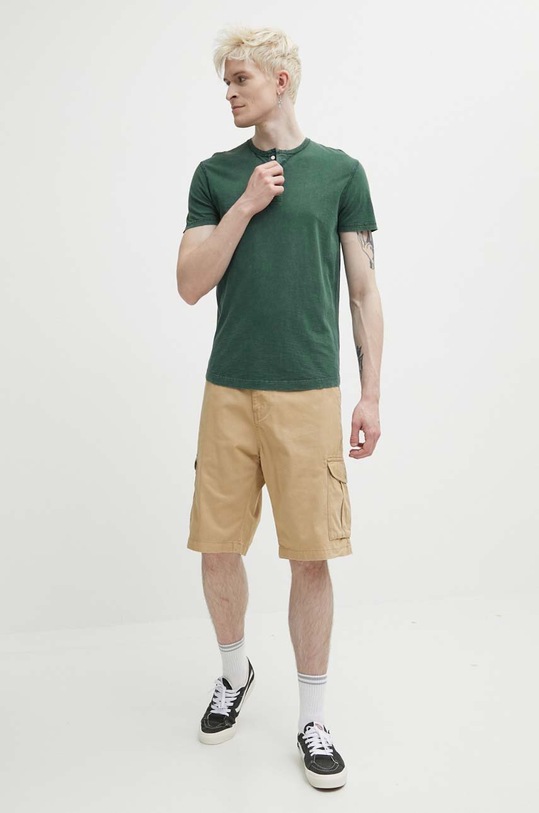 Хлопковая футболка Superdry M1011890A.FPX зелёный SS24