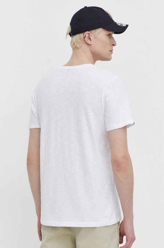 Oblečenie Bavlnené tričko Superdry M1011889A.01C biela